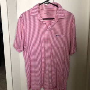 Vineyard Vines Pink Stripe Polo